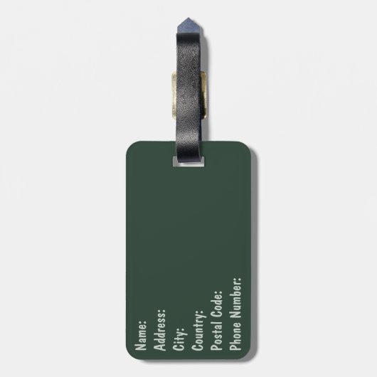 Schöne Aquarellbilder - Blätter Gepäckanhänger (Rückseite vertikal)