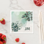 Schöne Aquarellbilder - Blätter Serviette (Beispiel)