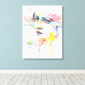 Schöne Aquarellbilder für Frauen Leinwanddruck (Insitu (Holzboden))