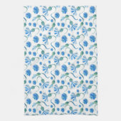 Schöne Aquarellblauen Kornblumen Geschirrtuch (Vertikal)