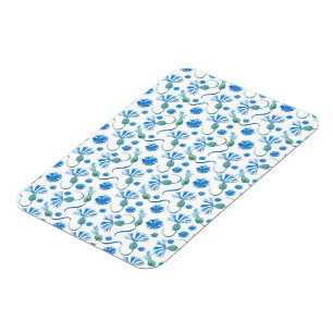 Schöne Aquarellblauen Kornblumen Magnet
