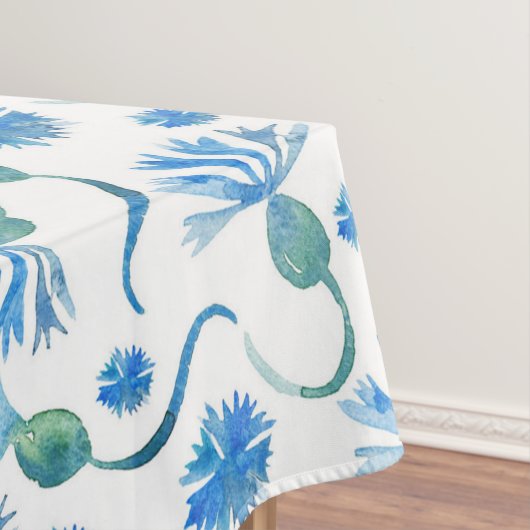 Schöne Aquarellblauen Kornblumen Tischdecke (Beispiel)