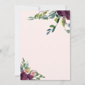 Schöne Aquarellblume 30. Geburtstag Einladung (Rückseite)