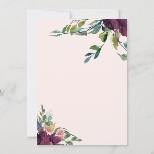 Schöne Aquarellblume 30. Geburtstag Einladung (Rückseite)