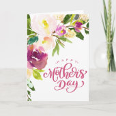 Schöne Aquarellblume Bouquet Muttertag Karte (Vorderseite)