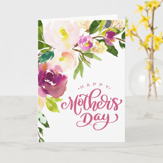 Schöne Aquarellblume Bouquet Muttertag Karte (Gelbe Blume)