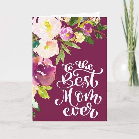 Schöne Aquarellblume Bouquet Muttertag Karte (Vorderseite)