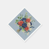 Schöne Aquarellblume Bouquet Serviette (Ecke)