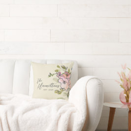 Schöne Aquarellblume Maßgeschneidert Kissen