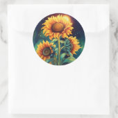 Schöne Aquarellblume Runder Aufkleber (Tasche)