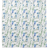 Schöne Aquarellblumen Duschvorhang (Vorderseite)