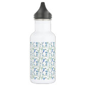 Schöne Aquarellblumen Edelstahlflasche (Links)