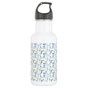Schöne Aquarellblumen Edelstahlflasche