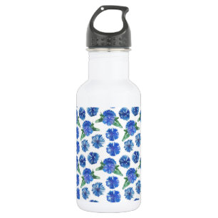 Schöne Aquarellblumen Edelstahlflasche