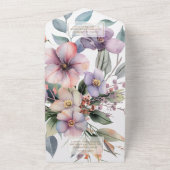 Schöne Aquarellblumen-Engagement Party All In One Einladung (Außenbereich)