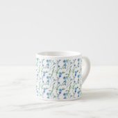 Schöne Aquarellblumen Espressotasse (Vorderseite Rechts)