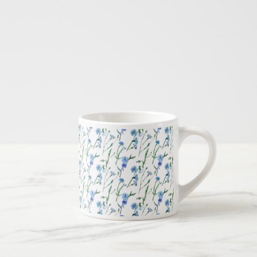 Schöne Aquarellblumen Espressotasse (Rechts)