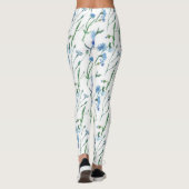 Schöne Aquarellblumen Leggings (Rückseite)
