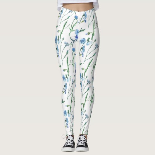 Schöne Aquarellblumen Leggings (Vorderseite)