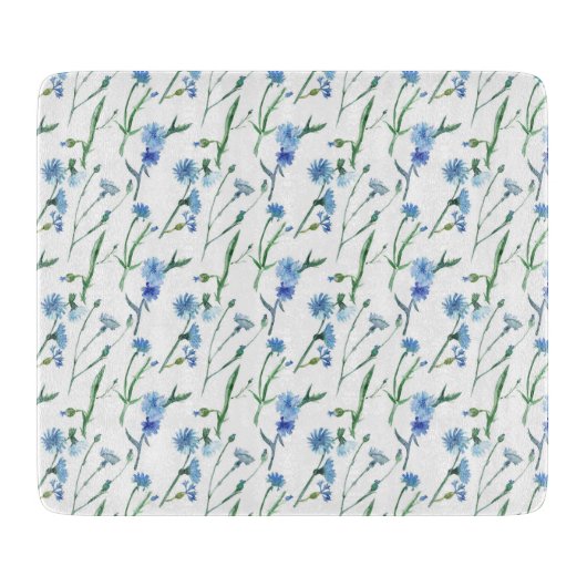 Schöne Aquarellblumen Schneidebrett (Vorderseite)