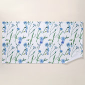 Schöne Aquarellblumen Strandtuch (Vorderseite)