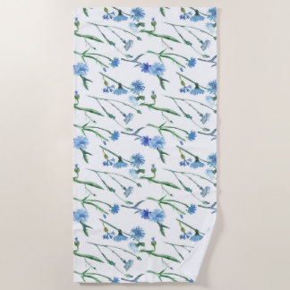 Schöne Aquarellblumen Strandtuch
