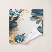 Schöne Aquarellblüte Badhandtuch Set (Waschlappen)