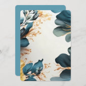 Schöne Aquarellblüte Einladung (Vorne/Hinten)