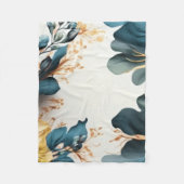 Schöne Aquarellblüte Fleecedecke (Vorderseite)