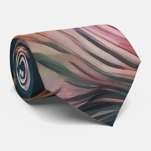 Schöne Aquarellblüte Krawatte (Gerollt)