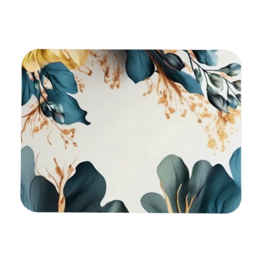 Schöne Aquarellblüte Magnet (Horizontal)