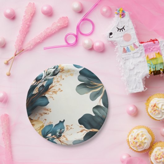 Schöne Aquarellblüte Pappteller (Party)