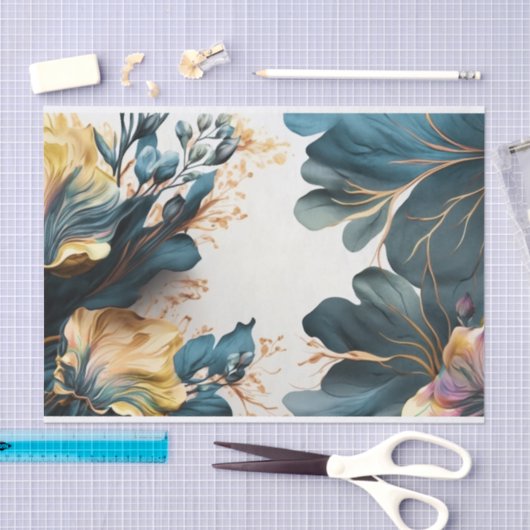 Schöne Aquarellblüte Seidenpapier (Handwerk)