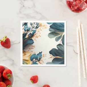 Schöne Aquarellblüte Serviette