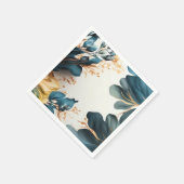 Schöne Aquarellblüte Serviette (Ecke)