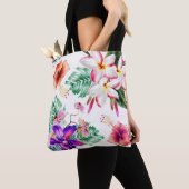 Schöne Aquarellblüte Tasche (Von Nahem)