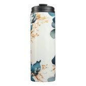 Schöne Aquarellblüte Thermosbecher (Vorderseite)