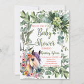 Schöne Aquarellblütendusche Einladung (Vorderseite)