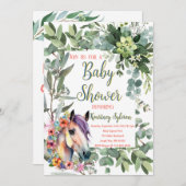 Schöne Aquarellblütendusche Einladung (Vorne/Hinten)