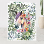 Schöne Aquarellblütendusche Karte (Rückseite)