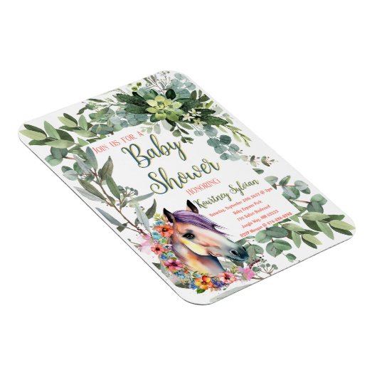 Schöne Aquarellblütendusche Magnet (Rechte Seite)