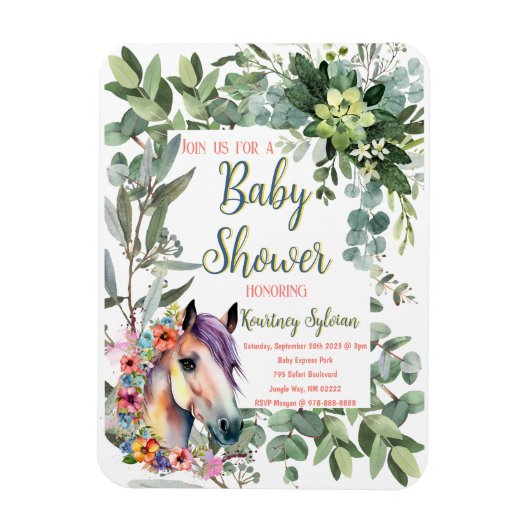 Schöne Aquarellblütendusche Magnet (Vertikal)