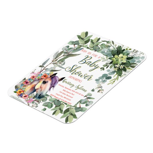 Schöne Aquarellblütendusche Magnet (Linke Seite)