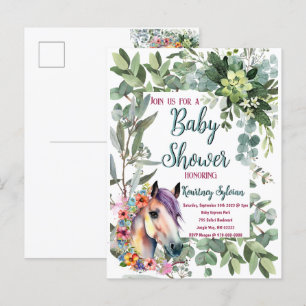 Schöne Aquarellblütendusche Postkarte