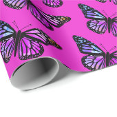 Schöne Aquarellbütten Muster Hot Pink Geschenkpapier (Rolleneckpunkt)
