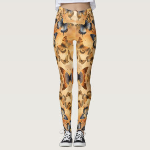 Schöne Aquarellbutterfische Leggings