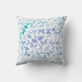 Schöne Aquarellbutterfische Mit Monogramm Kissen (Rückseite)