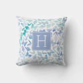 Schöne Aquarellbutterfische Mit Monogramm Kissen (Vorderseite)