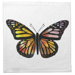 Schöne Aquarellbutterfische Weiß Serviette