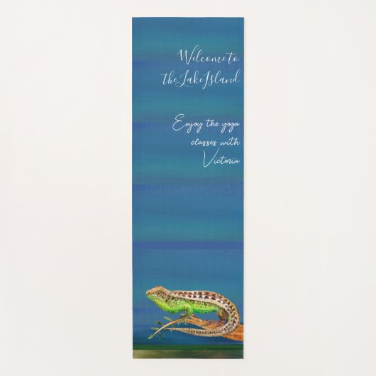 Schöne Aquarelleidechse Yogamatte (Vorderseite)